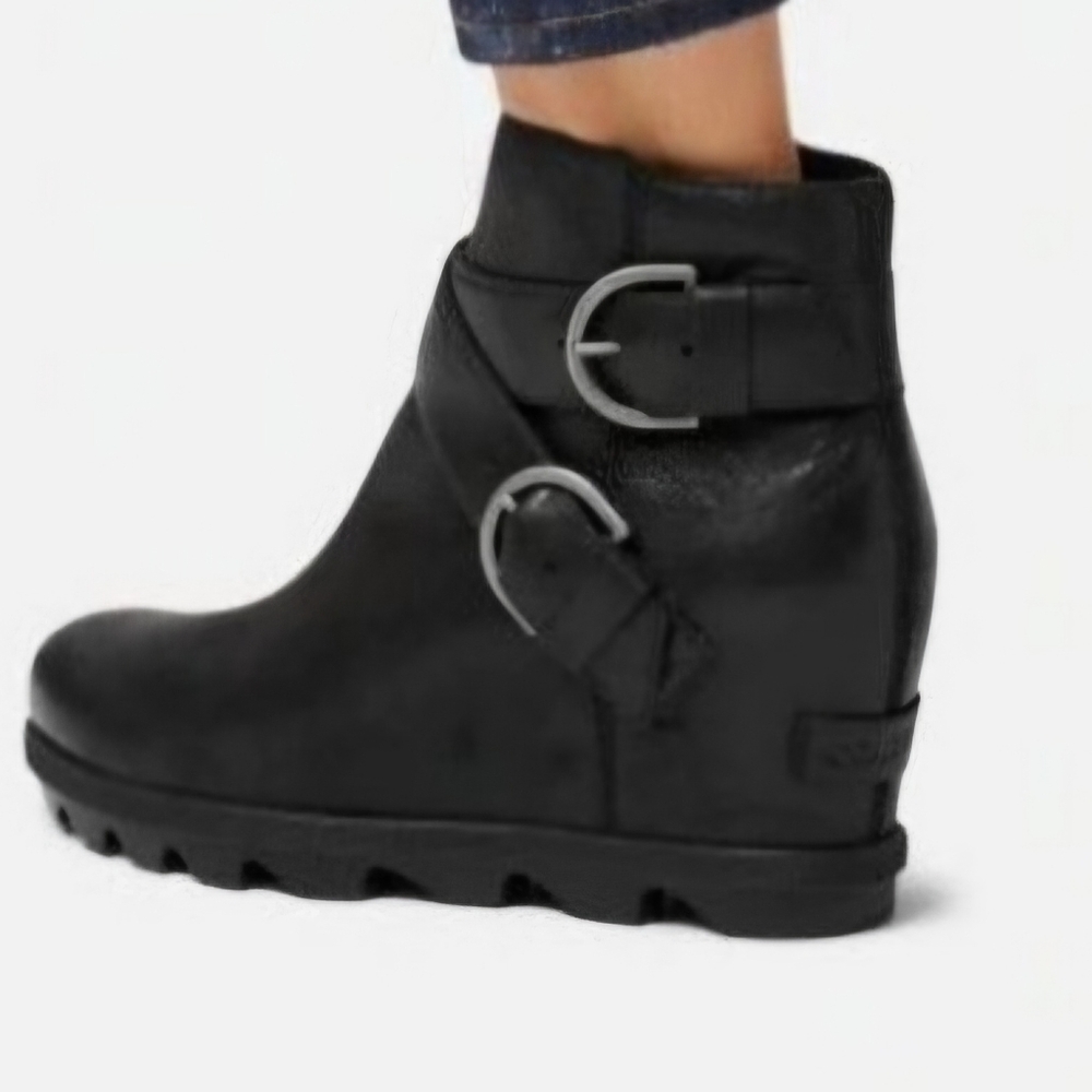 Sorel Waterproof Wedge Leather Booties, Size 7
